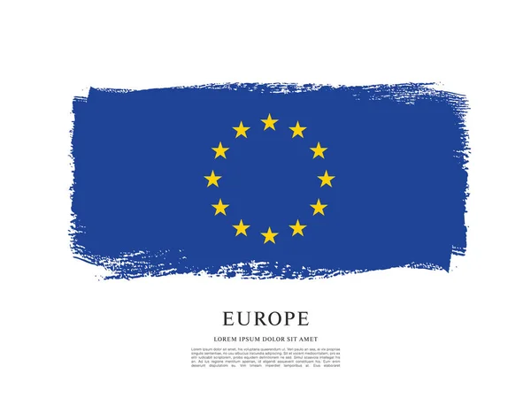 История Флага Европы — стоковый вектор