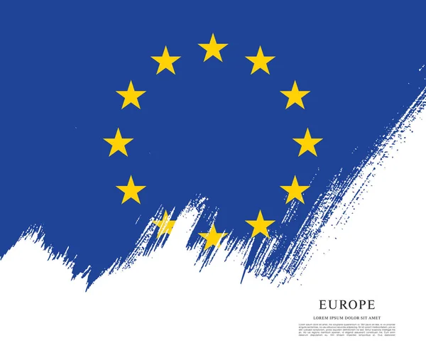 ヨーロッパの背景の国旗 — ストックベクタ