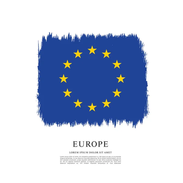 Flagge von Europa Hintergrund — Stockvektor