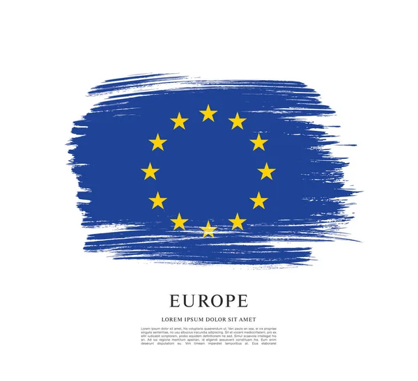 Bandeira da Europa fundo — Vetor de Stock