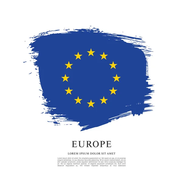 История Флага Европы — стоковый вектор