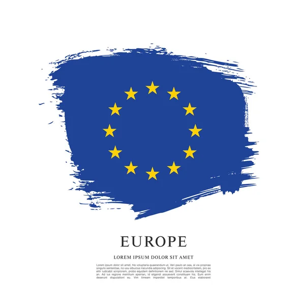 Flagge von Europa Hintergrund — Stockvektor