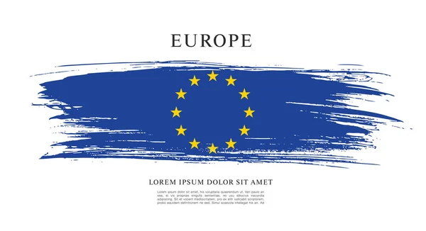 Antecedentes Bandera de Europa — Vector de stock