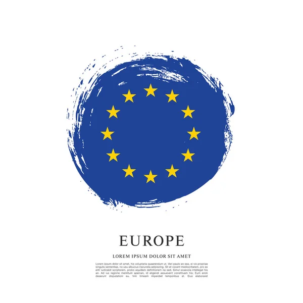 Flagge von Europa Hintergrund — Stockvektor