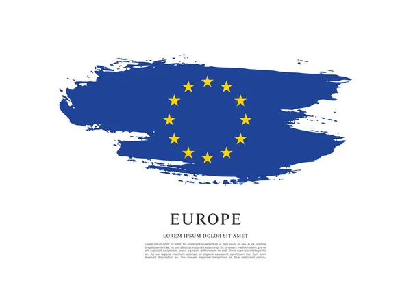 Latar belakang bendera Eropa - Stok Vektor