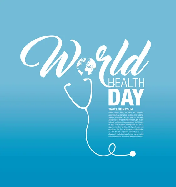 세계 건강의 날 개념 포스터 — 스톡 벡터