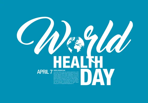 Affiche concept Journée mondiale de la santé — Image vectorielle