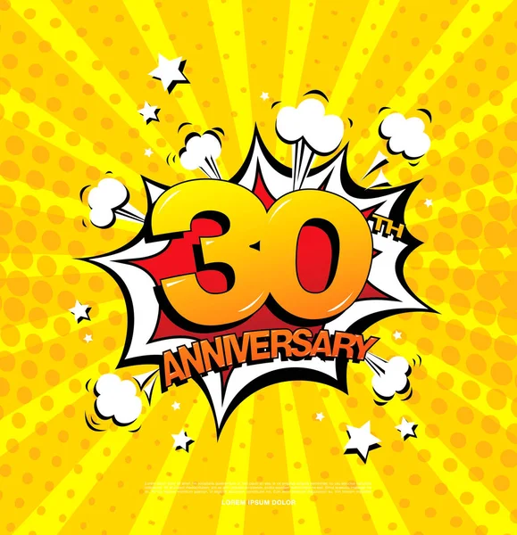 30th anniversary emblem — Stock Vector