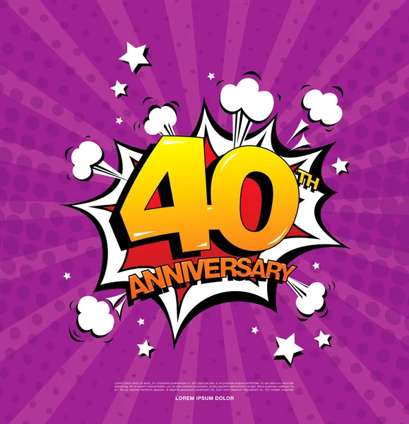 Emblème du 40e anniversaire — Image vectorielle