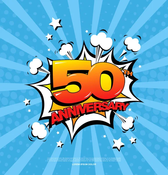 50-årsdagen emblem — Stock vektor