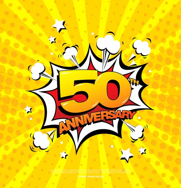 Emblema del 50 aniversario — Vector de stock