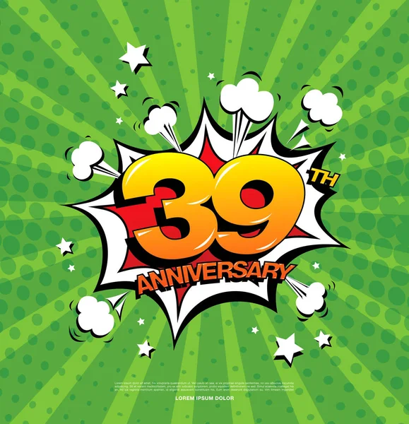 Símbolo de celebración de aniversario — Vector de stock