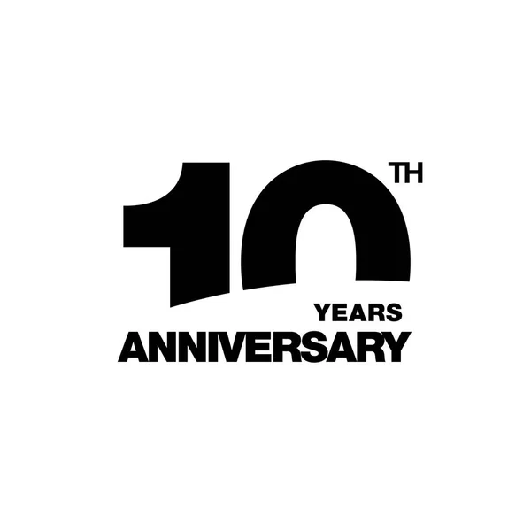 Dieci anni simbolo di celebrazione anniversario — Vettoriale Stock