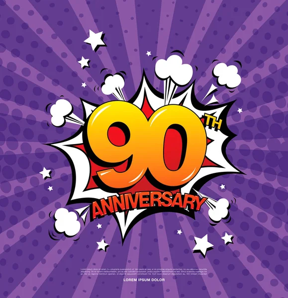 Símbolo de celebración de aniversario — Vector de stock