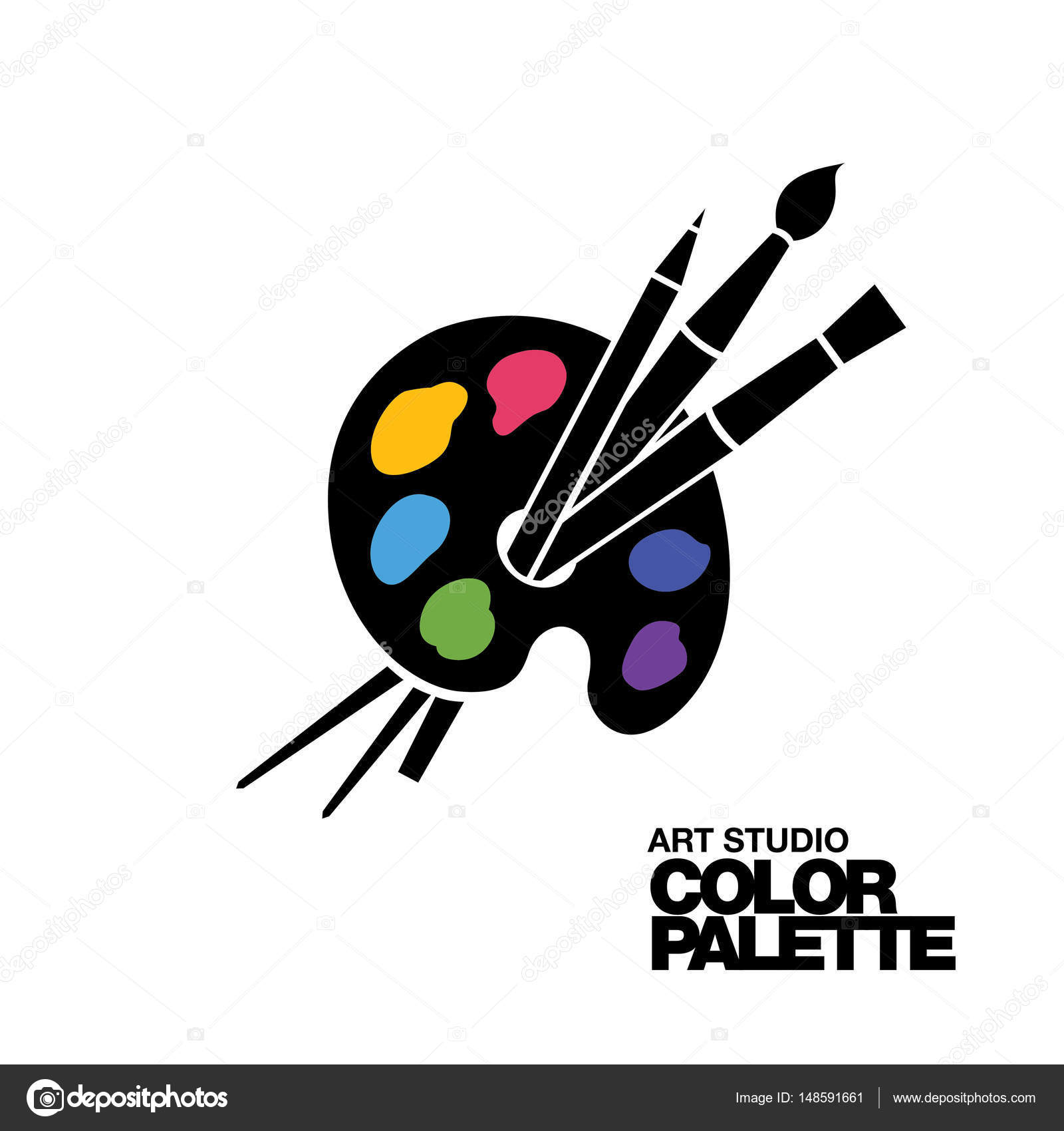 Colorful artist palette Royalty Free Vector Image