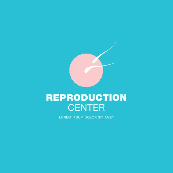 Projeto do logotipo do centro de reprodução —  Vetores de Stock