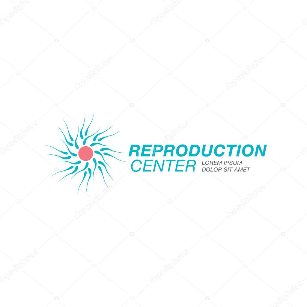 Reproduction center logo design. Medicine logo template
