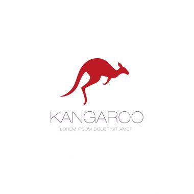 kangaroo logo design clipart
