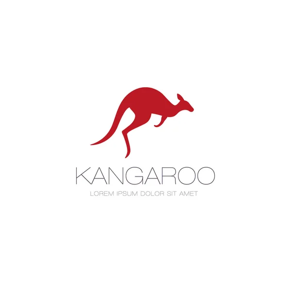 Kanguru logo tasarımı — Stok Vektör