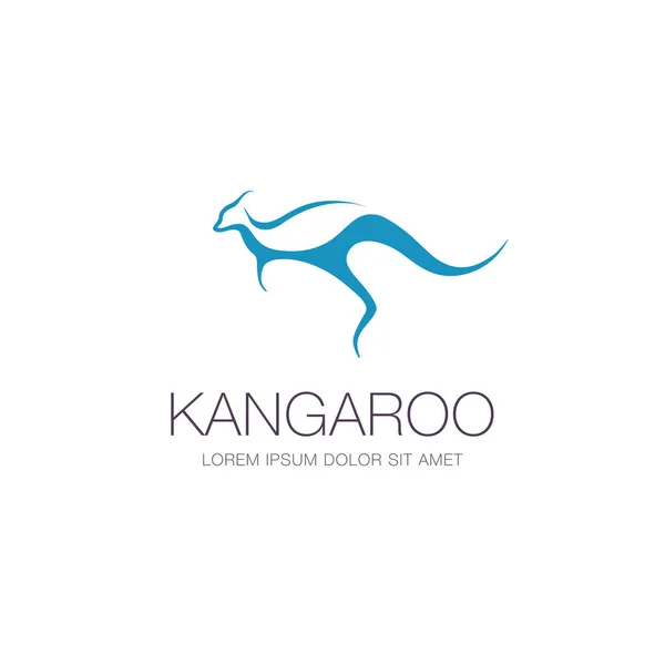 Kangaroo logo design — Stock Vector