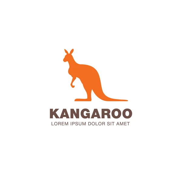 Kanguru logo tasarımı — Stok Vektör