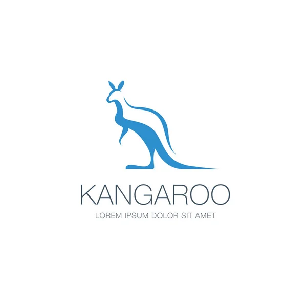 Kangaroo logo design — Stock Vector
