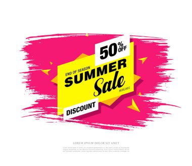 yaz satış şablonu afişi