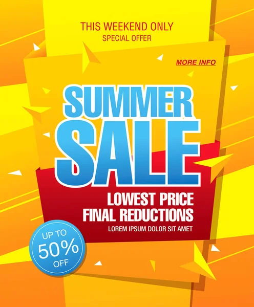 Bannière de modèle de vente d'été — Image vectorielle