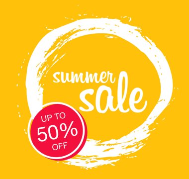 yaz satış şablonu afişi