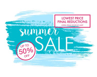 yaz satış şablonu afişi