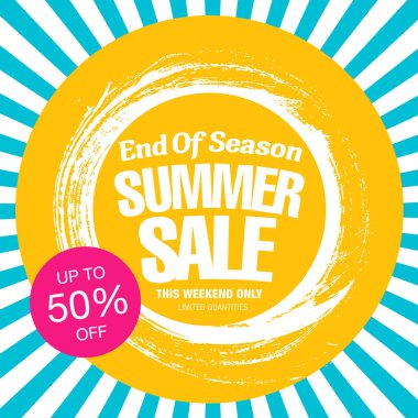 yaz satış şablonu afişi