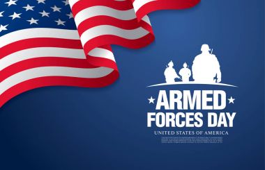Armed forces day banner clipart