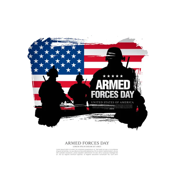 Armed forces day banner — Stock Vector