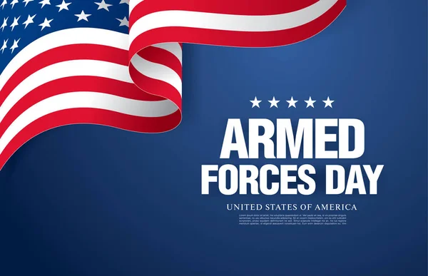 Bannière de la journée des forces armées — Image vectorielle