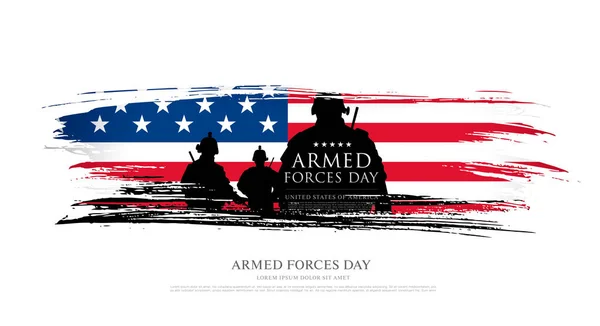 Banner de día de las fuerzas armadas — Archivo Imágenes Vectoriales