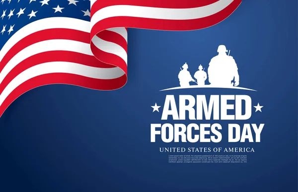 Armed forces day banner — Stock Vector