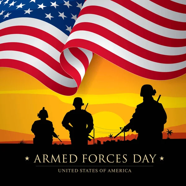 Armed forces day banner — Stock Vector