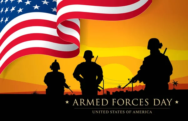 Armed forces day banner — Stock Vector