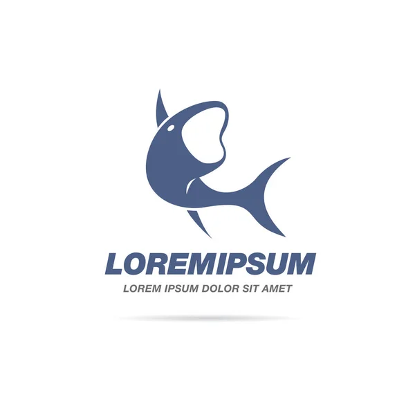 Projektowanie logo duże ryby — Wektor stockowy