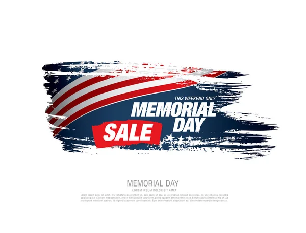 Memorial day verkoop banner — Stockvector