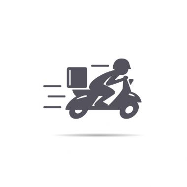 Bir adam bir scooter sürme.