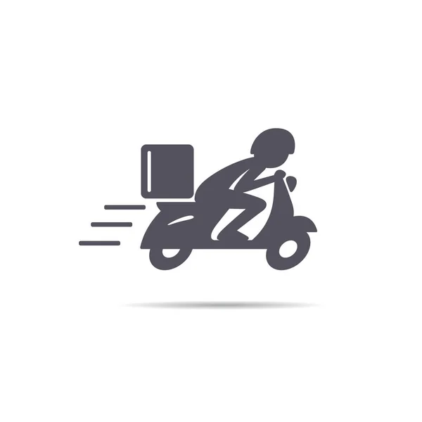 A man is riding a scooter. — Stock Vector