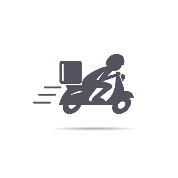 Un hombre está montando una moto. . — Vector de stock