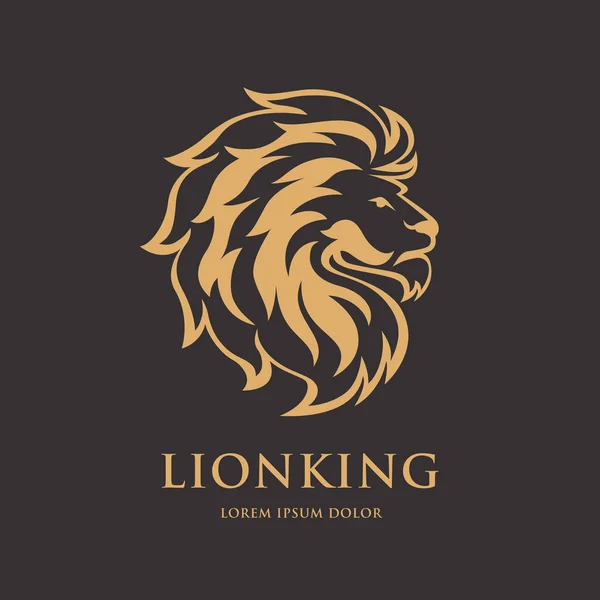 Logo głowa lwa — Wektor stockowy