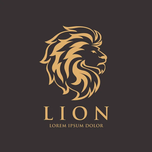 Logo tête de lion — Image vectorielle