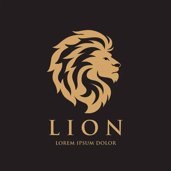 Lion head logo — Stock Vector