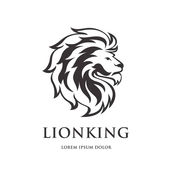 Lejon huvud logo — Stock vektor