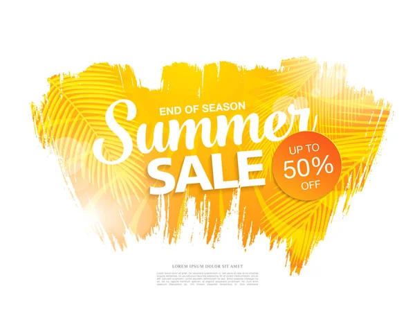 Sommar försäljning mall banner — Stock vektor