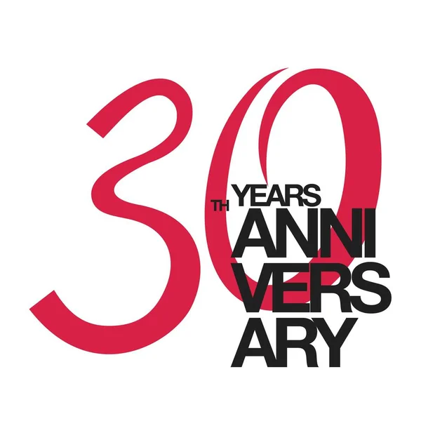 30 aniversario emblema — Vector de stock