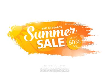 yaz satış şablonu afişi